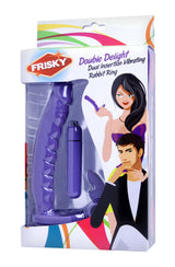 XR Brands Double Delight Dual-Insertion Vibrating Rabbit Ring - FR-AD625