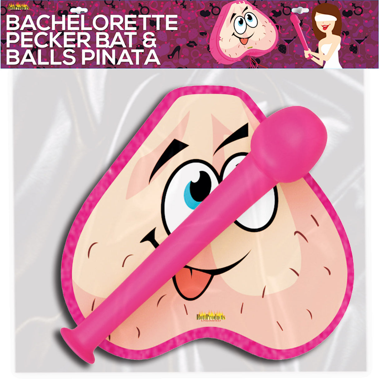 Hott Products Bachelorette Novelty Bat & Pinata — 26" Bat, 10" Pinata - HTP3140