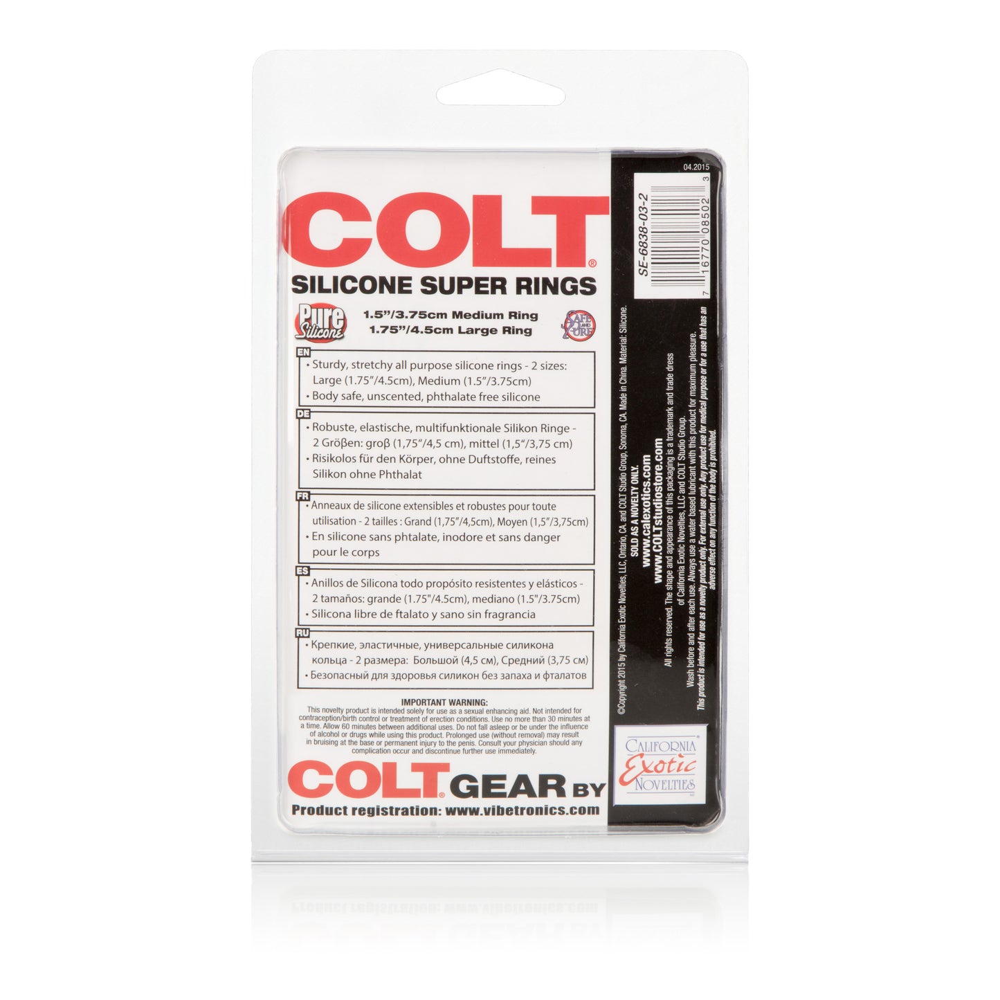 Colt Silicone Super Rings - Black by CalExotics