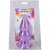 Doc Johnson Crystal Jellies Double Pop Plug — 6 Inch, Purple - DJ0288-96-CD