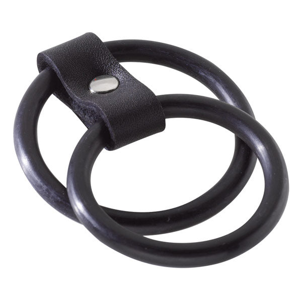 Nitrile Dual Cock Ring - Black by Spartacus