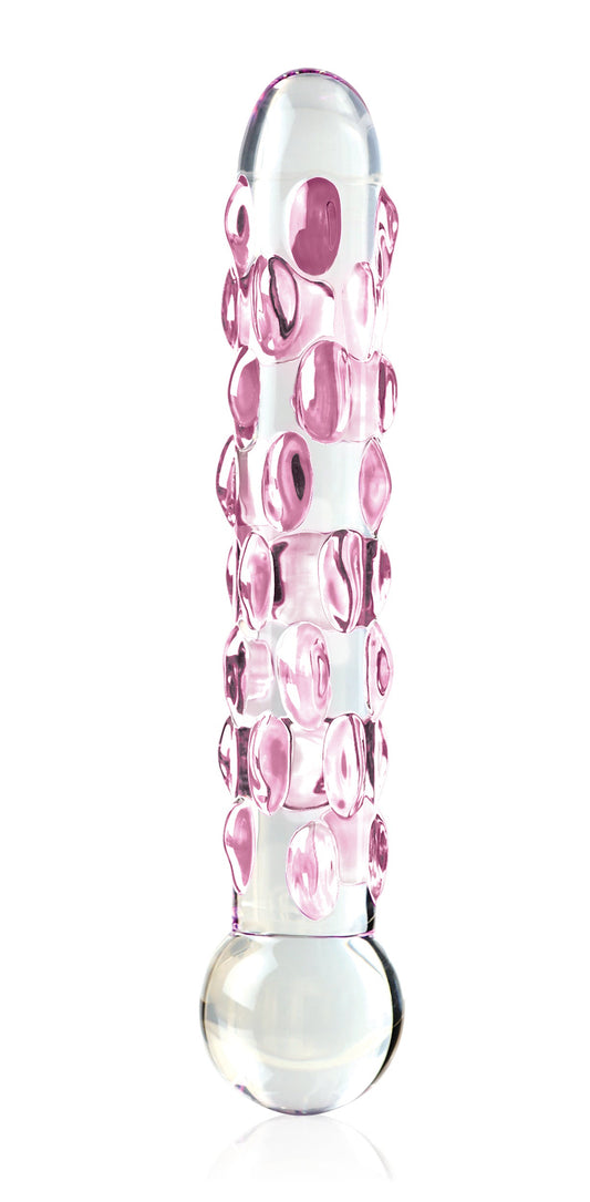 Pipedream Icicles No. 7 Glass Wand Massager, Clear/Pink, 7 in - PD2907-00