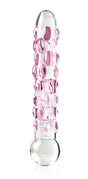 Pipedream Icicles No. 7 Glass Wand Massager, Clear/Pink, 7 in - PD2907-00