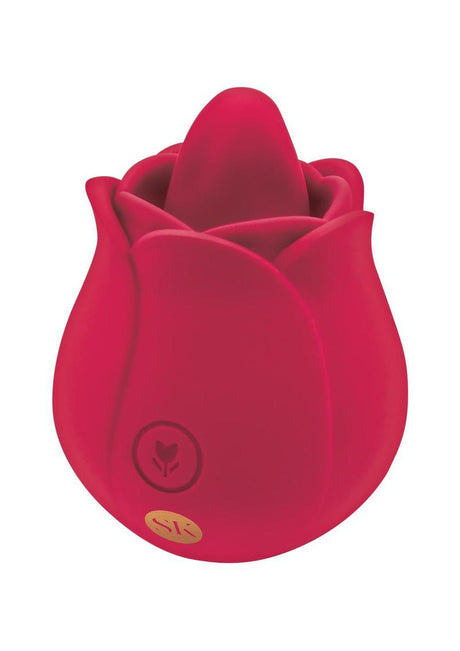 XGEN Secret Kisses Rose Blossom Licker Tongue Vibrator — Red - SK-1040