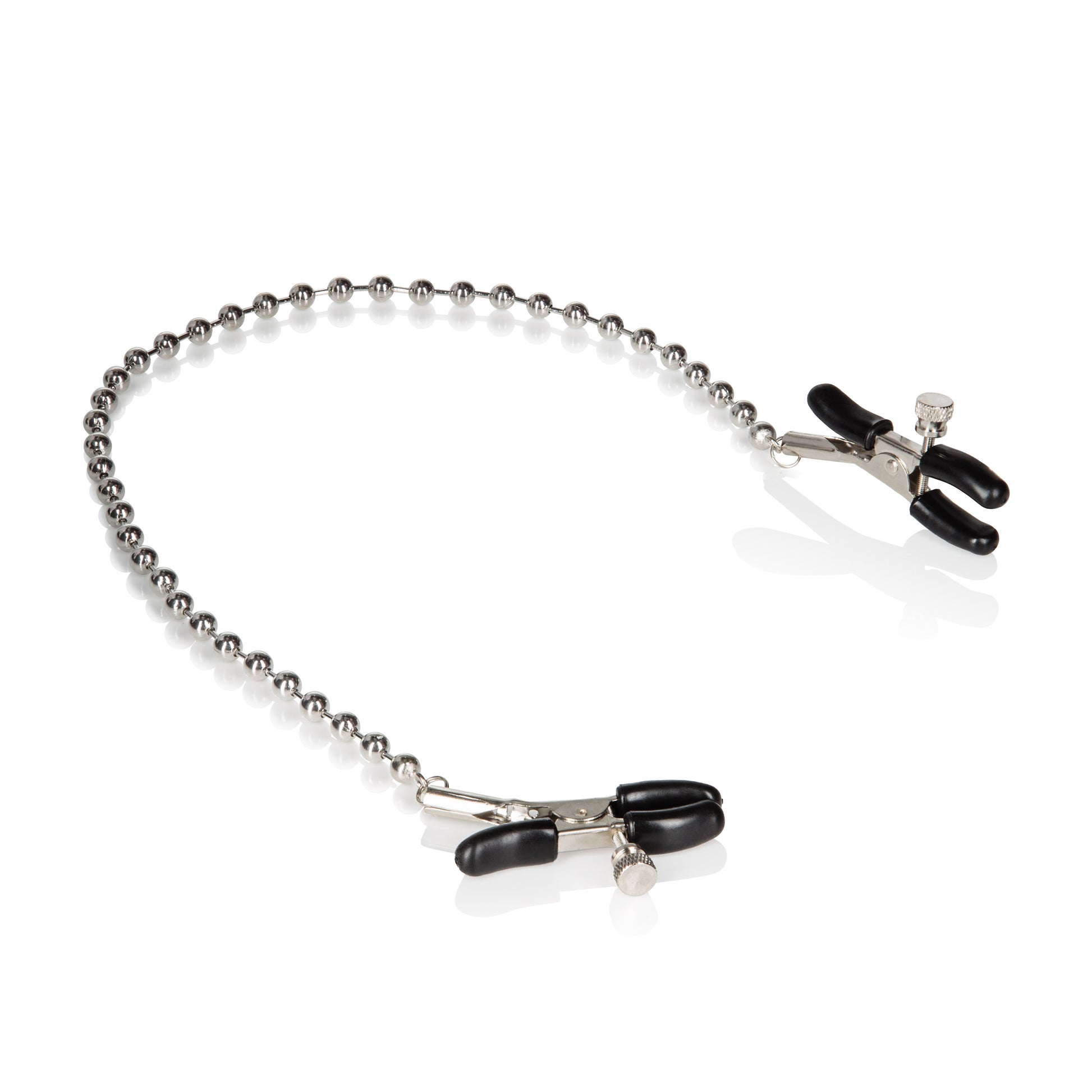 Silver Beaded Nipple Clamps by CalExotics