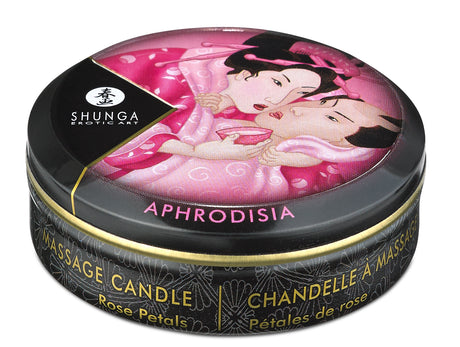 Shunga Mini Massage Candle — Aphrodisia Rose Petals, 1 fl oz - SHU4600