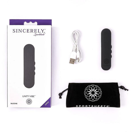 Sportsheets Sincerely Unity 4" Vibe — Black, USB Rechargeable - SS520-69