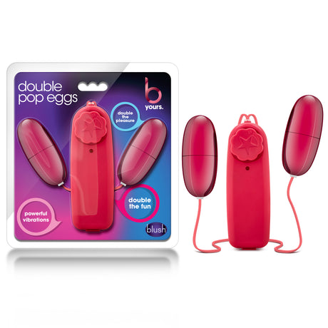 Blush B Yours Double Pop Eggs Twin Egg Vibrator — Cerise - BL-25500