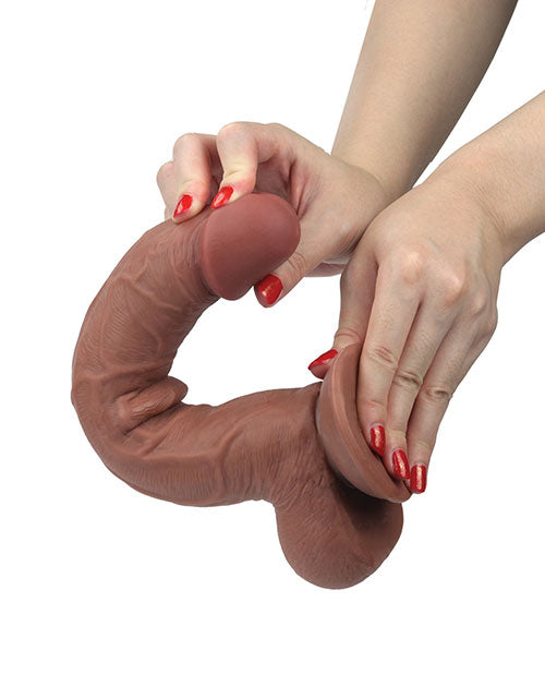 Real Skin 11 Dual Layer Dildo - Light Brown