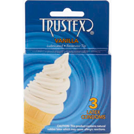 Paradise Marketing Trustex Vanilla Flavored Lubricated Condoms - 3 Pack - AL-4010