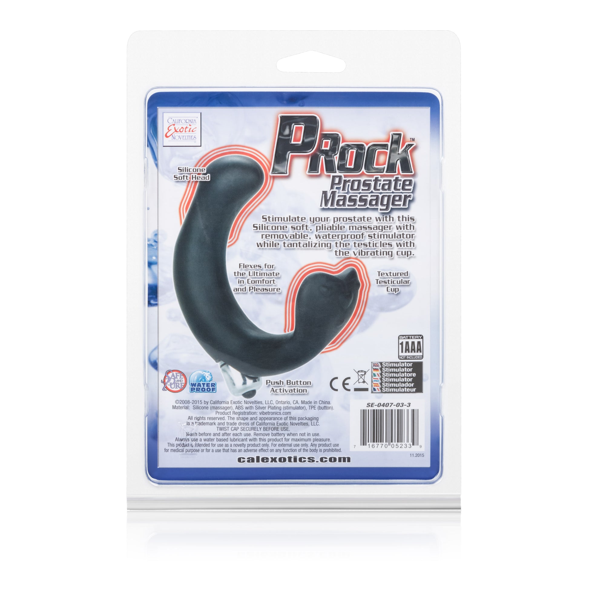 Dr. Joel Kaplan P-Rock Prostate Massager - Black by CalExotics