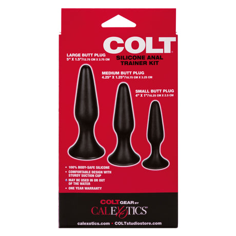 CalExotics Colt Silicone Anal Trainer Kit — 3 Graduated Plugs - SE6871053