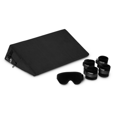 Liberator Black Label Wedge Positioning Pillow with Cuffs — Black - L7658