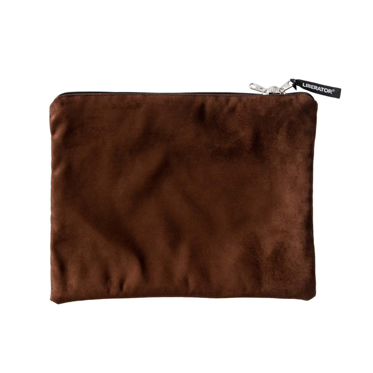 Liberator Zappa Toy Bag — Chocolate Microsuede, 13.5 x 11 in - L7864