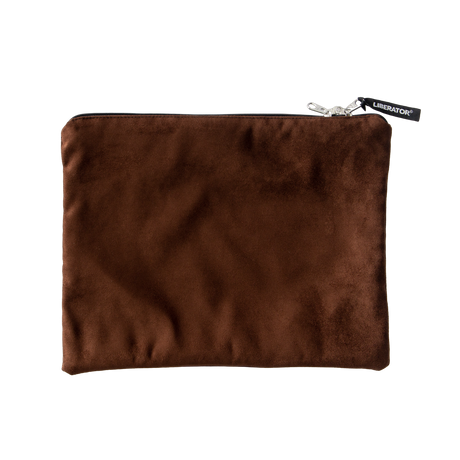Liberator Zappa Toy Bag — Chocolate Microsuede, 13.5 x 11 in - L7864