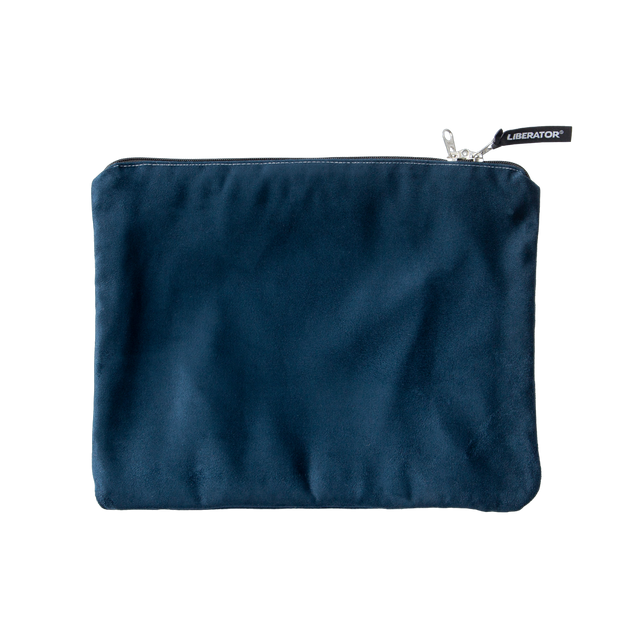 Liberator Zappa Toy Bag — Navy Microsuede, 13.5 x 11 in - L7895