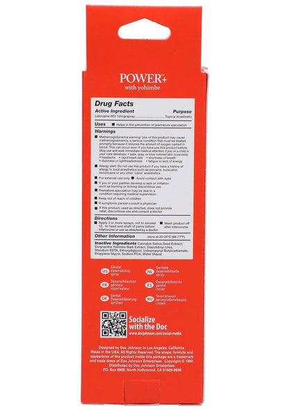 Power Plus Delay Spray for Men - 2 Fl. Oz. - Boxed by Doc Johnson