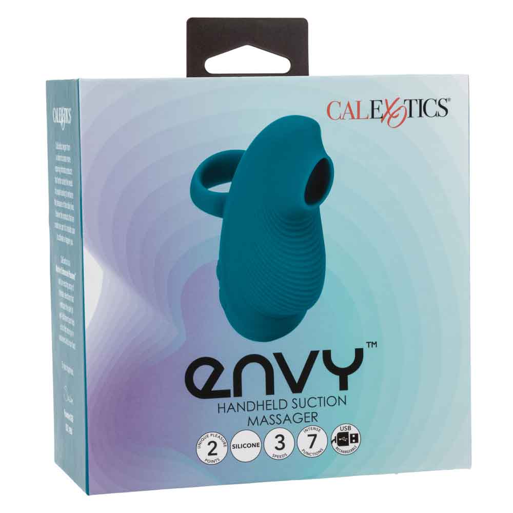 CalExotics Envy Handheld Suction Massager - Blue