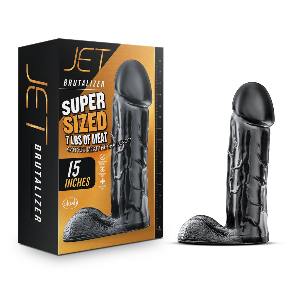 Jet - Brutalizer 15 Inch Dildo - Black by Blush