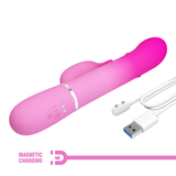 Pretty Love Shima Rabbit Vibrator — Vertical & Horizontal Beads, Pink - BW-500051-4