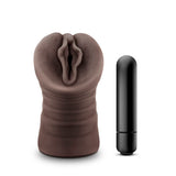 Blush Hot Chocolate Alexis Masturbator — Chocolate, Vibrating Bullet, 5.25" - BL-73506
