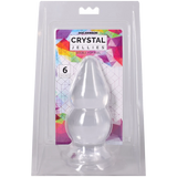 Doc Johnson Crystal Jellies Double Pop Plug — 6 in Clear - DJ0288-94-CD