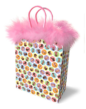 Little Genie Dirty Penis Gift Bag with Marabou Fringe, 10.75 x 7.75 in - LG-LGP029