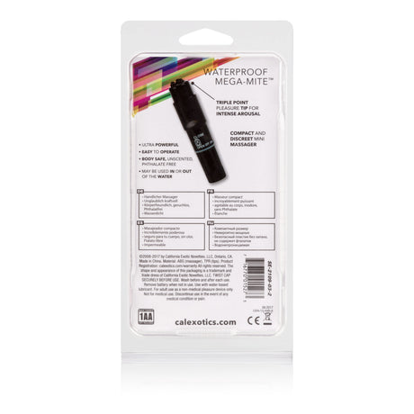 CalExotics Mega-Mite Waterproof Mini Massager — Black - SE2109032