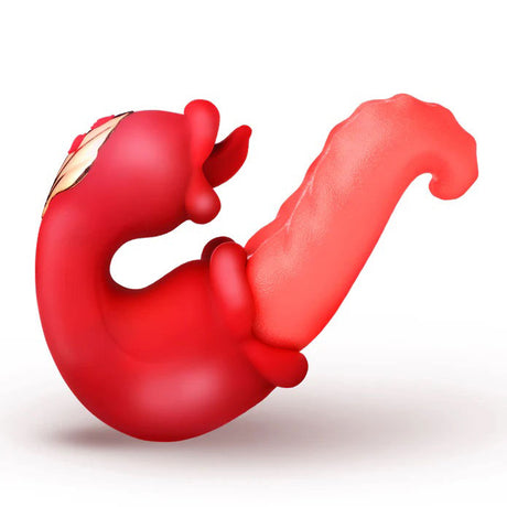 XR Brands Lickgasm Lick Lasher Licking G-Spot Vibrator — Red - LG-AH831