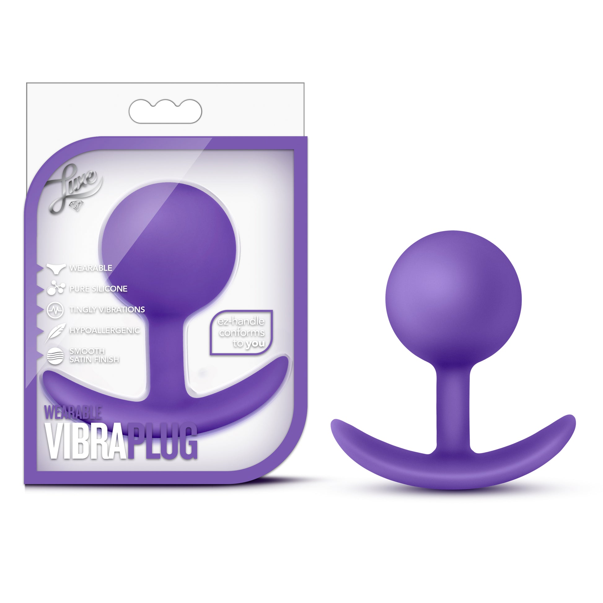 Luxe Wearable Vibra Plug - Purple by Blush