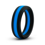 Blush Performance Silicone Go Pro Cock Ring — Black/Blue/Black - BL-91102