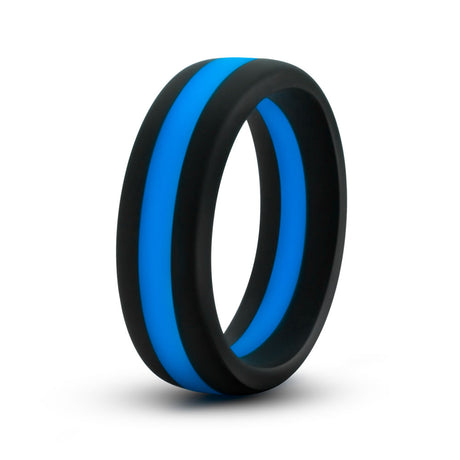 Blush Performance Silicone Go Pro Cock Ring — Black/Blue/Black - BL-91102