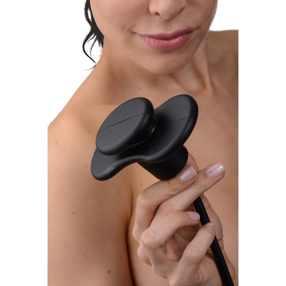 Master Series Inflatable Silicone Butterfly Gag — Black - MS-LE615-GAGONLY