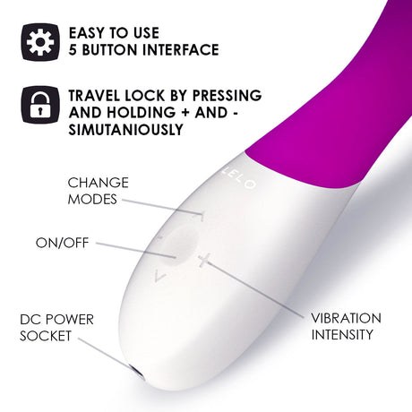 Lelo Mona Wave G-Spot Vibrator — Deep Rose, Rechargeable & Waterproof - LO1350