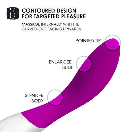 Lelo Mona Wave G-Spot Vibrator — Deep Rose, Rechargeable & Waterproof - LO1350