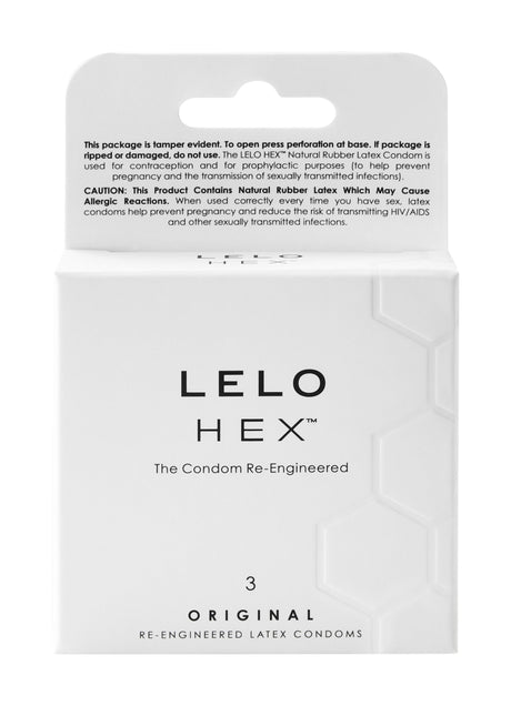 Lelo HEX Original Condoms — 3 Pack, 54 mm - LELO-2470
