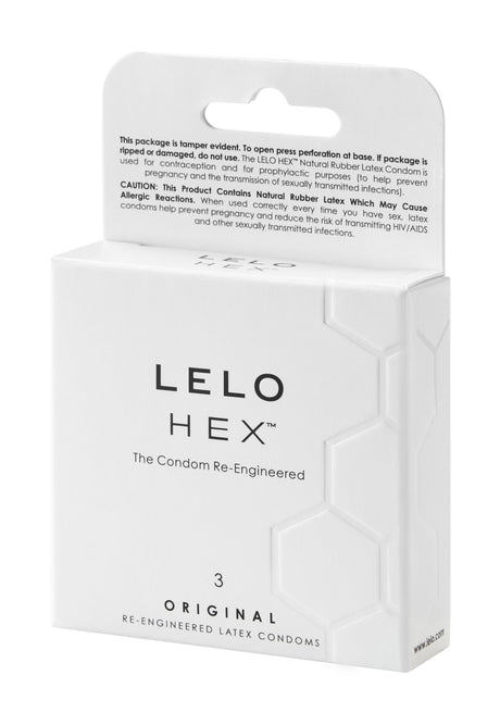 Lelo HEX Original Condoms — 3 Pack, 54 mm - LELO-2470