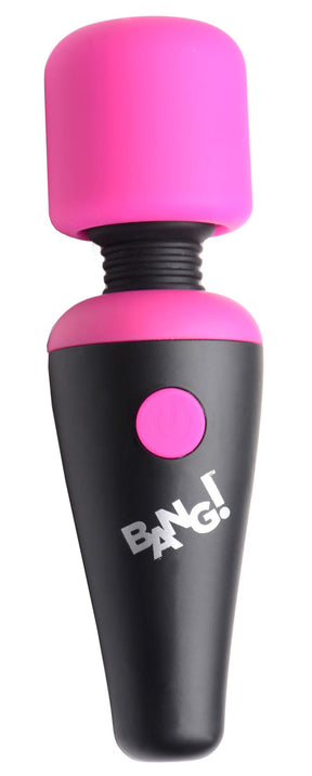 XR Brands Bang 10x Mini Silicone Wand Vibrator — Pink - BNG-AG786-PINK