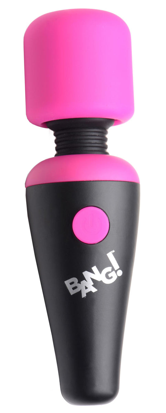 XR Brands Bang 10x Mini Silicone Wand Vibrator — Pink - BNG-AG786-PINK