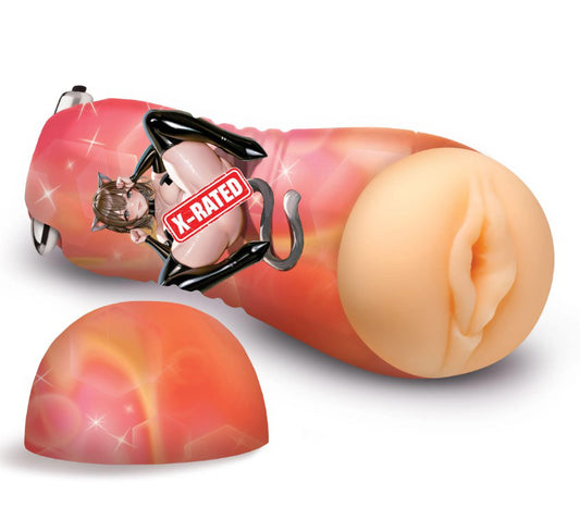 XR Brands Mochi Cat Girl Vibrating Pussy Stroker — Beige - HF-AH870