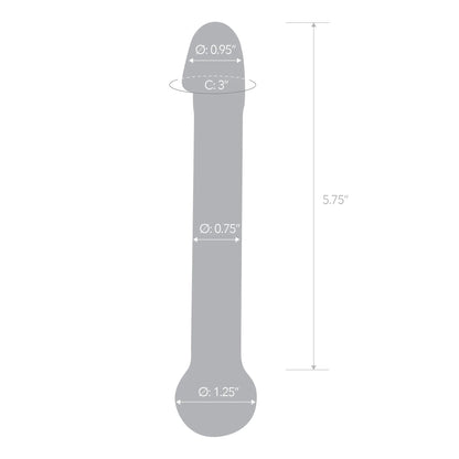 7 Inch Realistic Head Glass Dildo by Electric Novelties