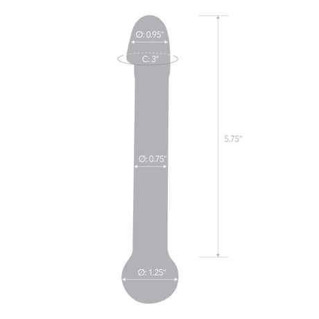 7 Inch Realistic Head Glass Dildo by Electric Novelties