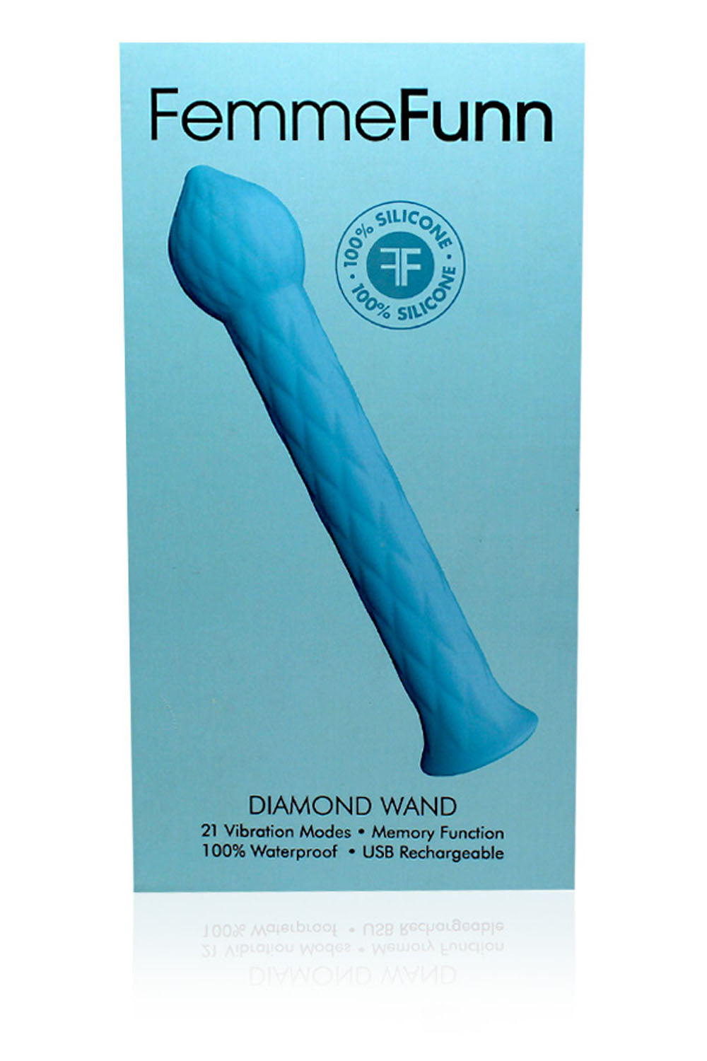 Femme Funn Diamond Wand Vibrator — Turquoise, G-Spot Stimulator - FF-1015-04