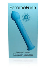 Femme Funn Diamond Wand Vibrator — Turquoise, G-Spot Stimulator - FF-1015-04