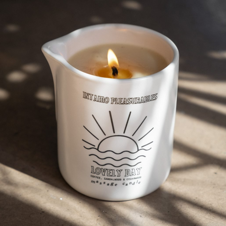 Intamo Lovely Day Massage Candle — Coffee Sandalwood Cedar - IP007