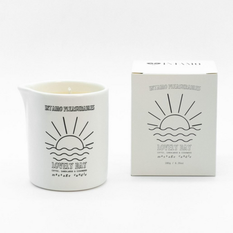 Intamo Lovely Day Massage Candle — Coffee Sandalwood Cedar - IP007