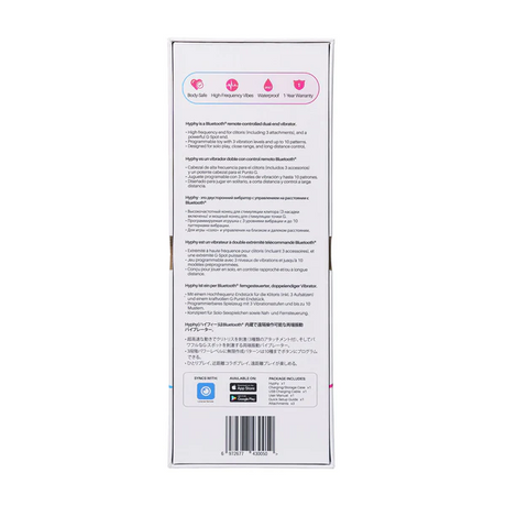Lovense Hyphy Dual-End Bluetooth Vibrator — Purple - LS0050