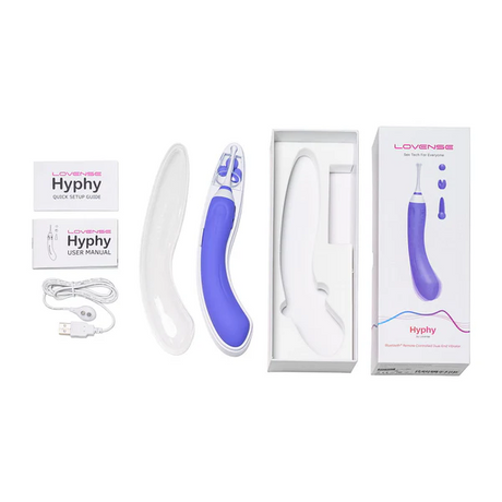 Lovense Hyphy Dual-End Bluetooth Vibrator — Purple - LS0050