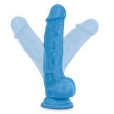 Blush Neo 7.5 Inch Dual Density Dildo with Balls — Neon Blue - BL-89702