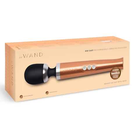 LE Wand Die Cast Rechargeable Massager — Rose Gold - LW0157
